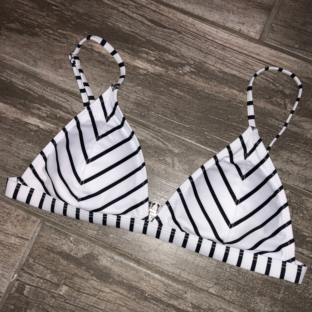 Striped bikini top